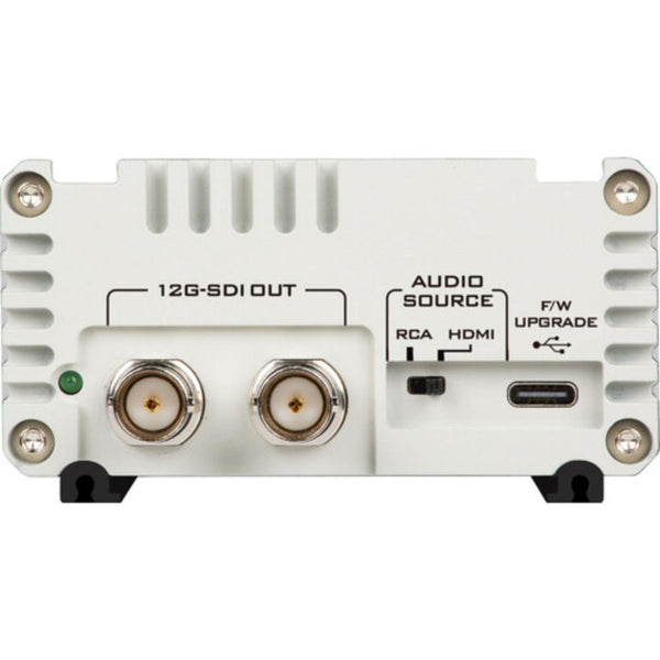 Datavideo DAC-9P 4K HDMI to 12G-SDI converter showing the right side with input and output ports. – image 2