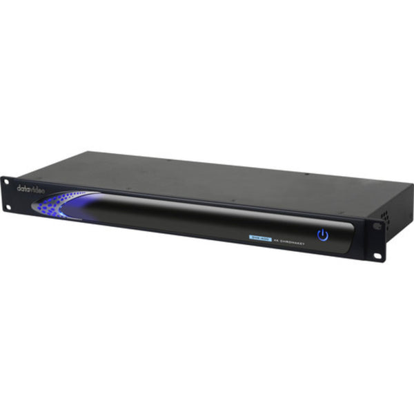 Top view of Datavideo DVK-400 4K real-time chroma keyer production switcher with 10-bit 4:4:4 video processing. – image 1