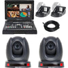 Black Datavideo EZ Streaming Package CW with streaming equipment and accessories for professional live broadcasting setup.
