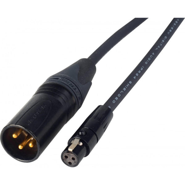 Datavideo female to female mini XLR to XLR audio cable, 16-inch length, with black connectors and cable for professional audio connections. – image 1