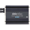 Datavideo HBT-12 HDBaseT receiver front view showing ports and controls for AV signal extension and distribution.