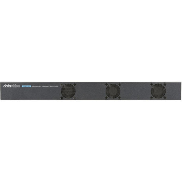 Datavideo 4-channel HDBaseT receiver with HDMI and 3G-SDI outputs, front view of long-range extender device. – image 1