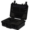 Open view of Datavideo HC-500 hard case designed for TP-500 teleprompter kit, showing interior compartments and protective padding.