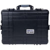 Front view of the Datavideo HC-850S wheeled hard travel case designed for the SHOWCAST 100 switcher.