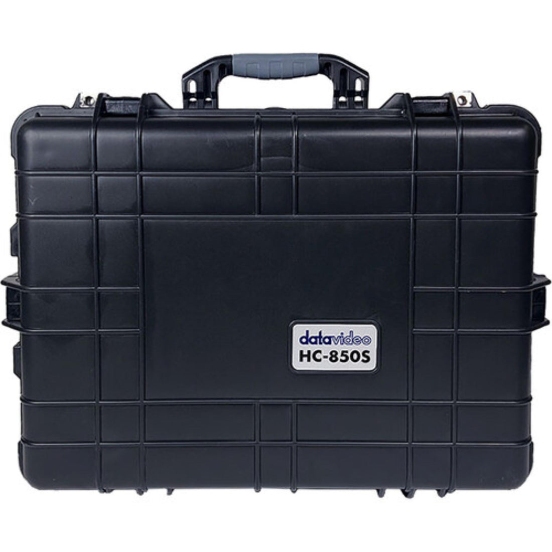 Front view of the Datavideo HC-850S wheeled hard travel case designed for the SHOWCAST 100 switcher. – image 2