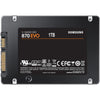 Rear view of Datavideo 1TB SATA III 2.5-inch internal SSD, showing connectors and sleek metal casing for high-speed storage.
