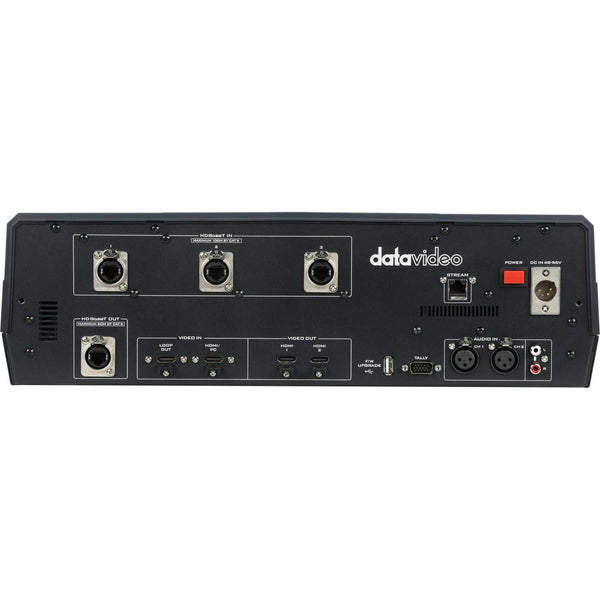 Rear view of Datavideo HS-1650T HDBaseT portable tracking and streaming studio with professional video and connectivity ports. – image 3