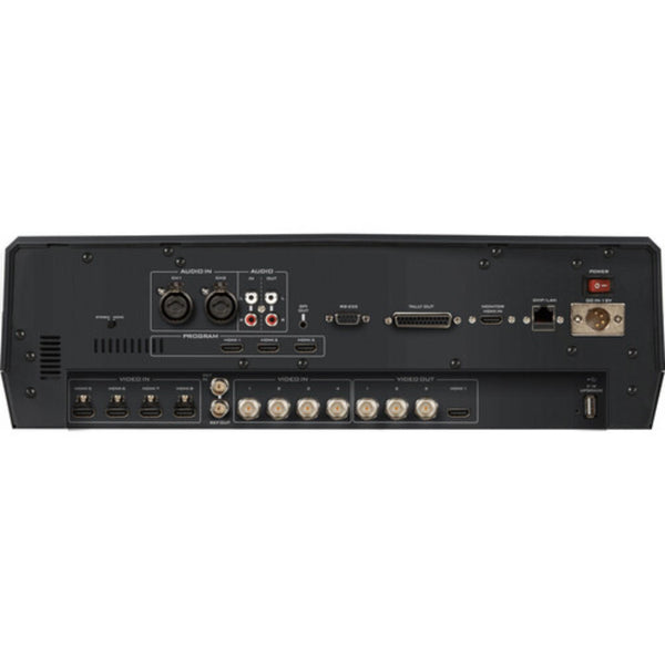 Rear view of DATAVIDEO HS-2600 HD 8-channel portable video streaming studio production switcher with multiple input ports. – image 3