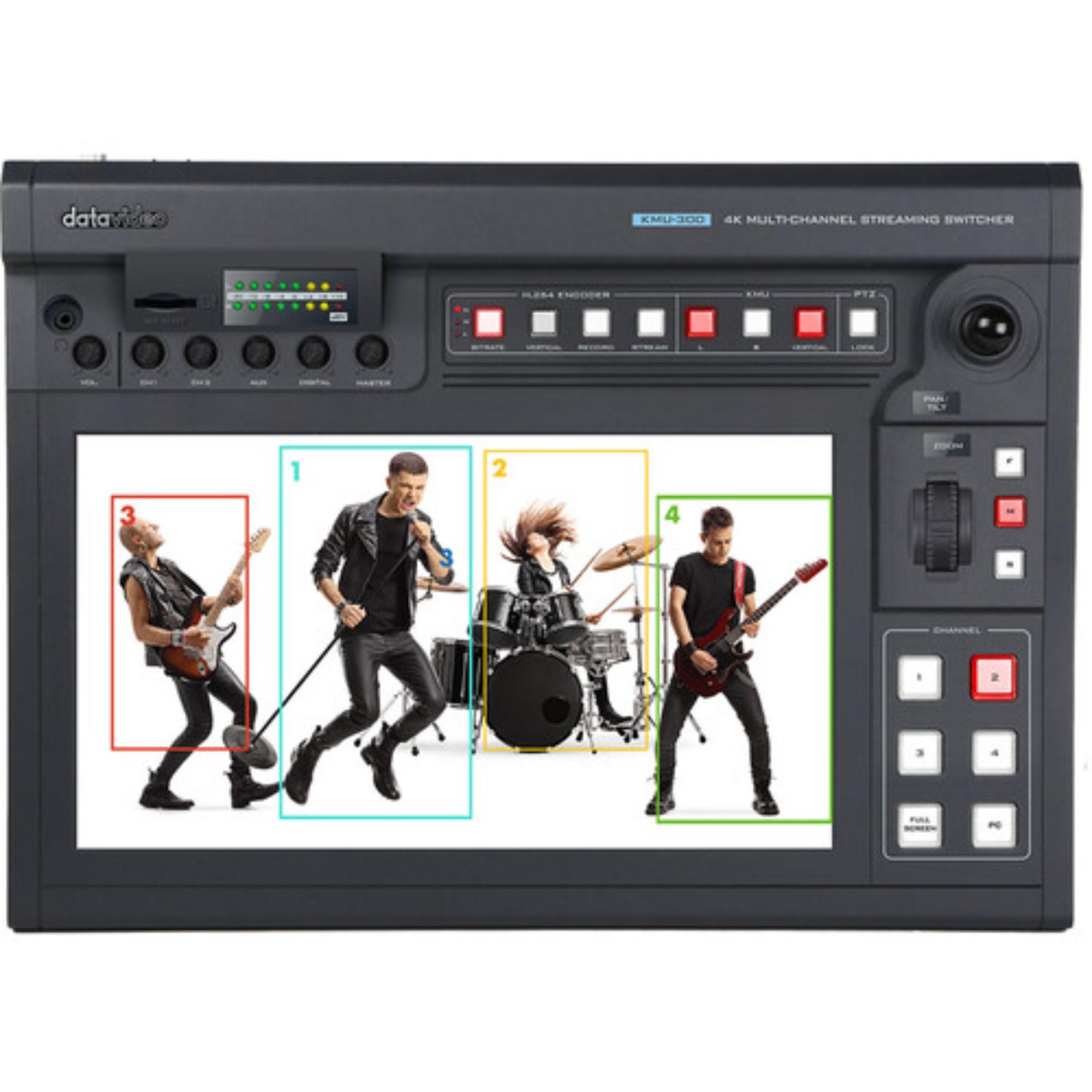 Datavideo DATAVIDEO 4K Multi-Camera Processing Switcher with Built-In PTZ Camera ...