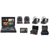 Datavideo portable EZ streaming package C-AT with production equipment, including cameras, cables, and accessories for live streaming setup.