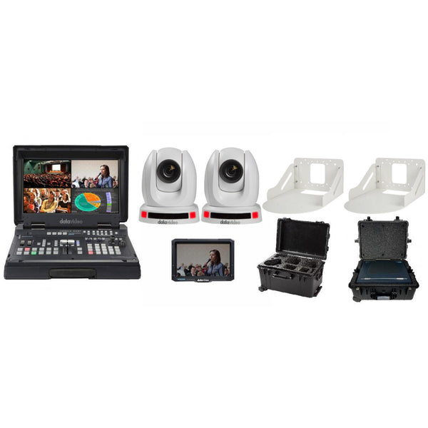 Datavideo portable EZ streaming package CW-AT with production equipment and accessories for live broadcasting setup. – image 1