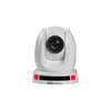 Front view of the Datavideo PTC-145TW 20x HDBaseT PTZ camera in white with 3G-SDI, HDMI, and tracking capabilities