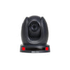 Front view of Datavideo PTC-145T 20x HDBaseT PTZ camera in black with 3G-SDI and HDMI ports for professional video streaming.