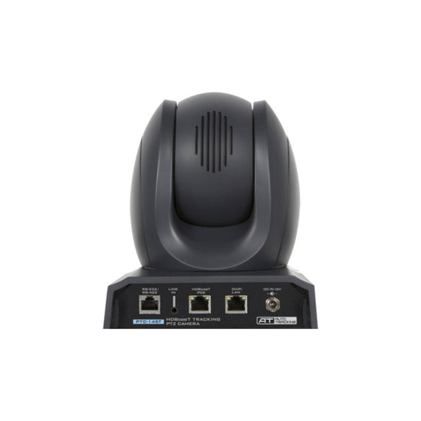 Rear view of Datavideo PTC-145T 20x HDBaseT PTZ camera in black, showcasing control panel and connection ports. – image 2