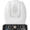 Rear view of Datavideo PTC-145 HD-SDI/HDMI 20x PTZ camera with auto tracking, white color, showcasing connection ports and design.