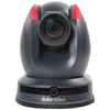 Datavideo PTC-155 PTZ camera front view with black finish, 30x optical zoom, SDI, HDMI, UVC, and NDI auto-tracking features