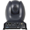 Rear view of Datavideo PTC-155 PTZ camera with 30x optical zoom, SDI, HDMI, UVC, NDI support in black.