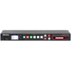 Front view of Datavideo iCast 10NDI MK II 4-channel all-in-one streaming switcher for professional video production and live streaming.