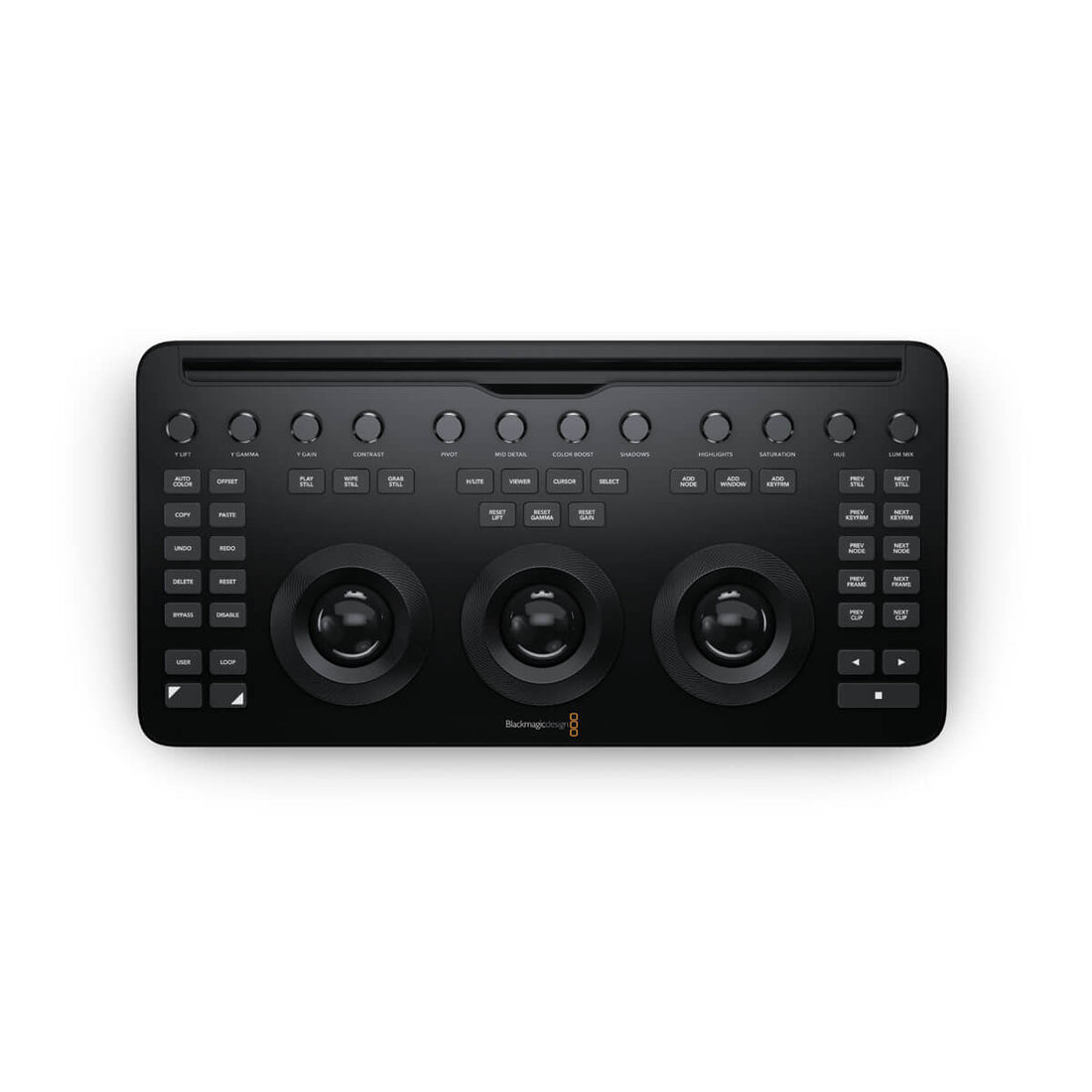 Blackmagic Design DaVinci Resolve Micro Color Panel with front view showcasing color correction controls and layout. – image 4