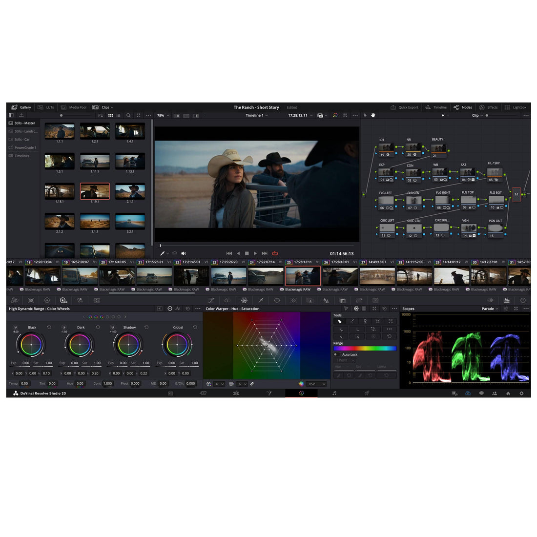 Blackmagic Design DaVinci Resolve Studio USB dongle for professional video editing, shown with software interface on screen. – image 5