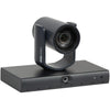 Datavideo VTC-100 dual-lens AI voice-tracking PTZ camera with 12x optical zoom, shown from a perspective view.