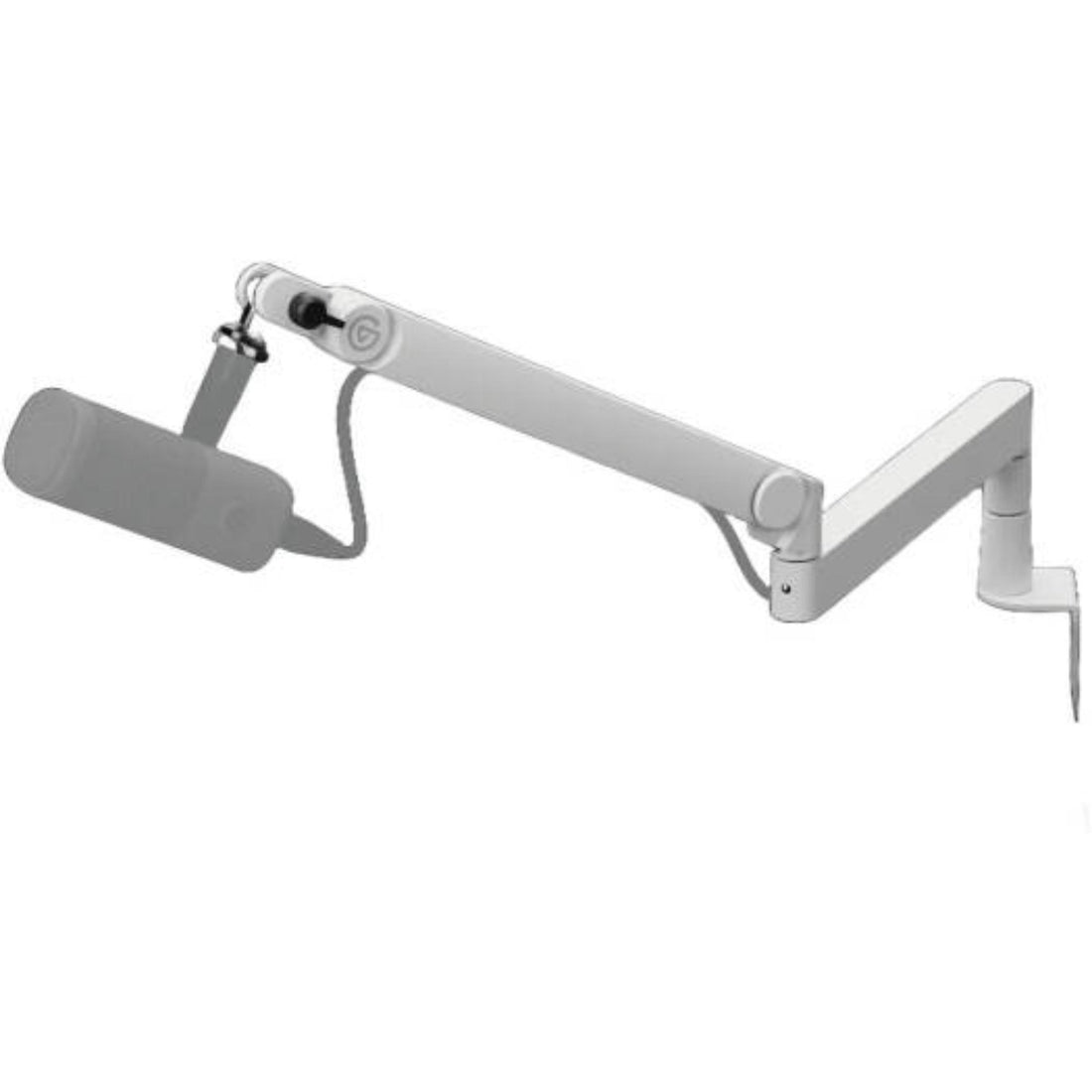 Elgato Wave Mic Arm Pro in white, adjustable microphone boom arm for professional audio setup. – image 1