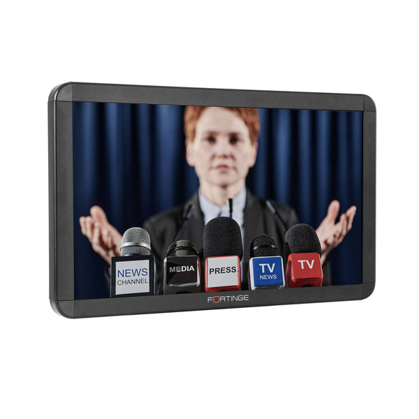 Fortinge AC-45 TM200 a person with microphones labeled 'News', 'Media', 'Press', 'TV News', and 'TV' – image 5