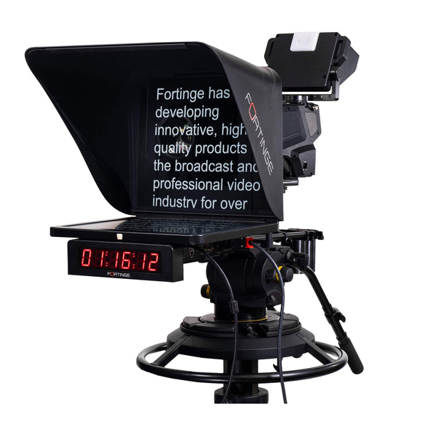 Fortinge ERA IP 17-HB High Brightness 17" Studio Teleprompter with digital display on a white background