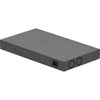 Netgear GS524UP 24-port PoE++ gigabit unmanaged network switch, isometric rear view showing ports and airflow vents.
