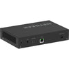 Rear right isometric view of Netgear AV Line M4250 GSM4210PD managed 8-port Gigabit PoE+ AV switch with SFP ports.