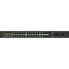 Rear view of Netgear AV Line M4250 GSM4230UP 24-port Gigabit PoE++ managed network switch with SFP ports and 1440W power.