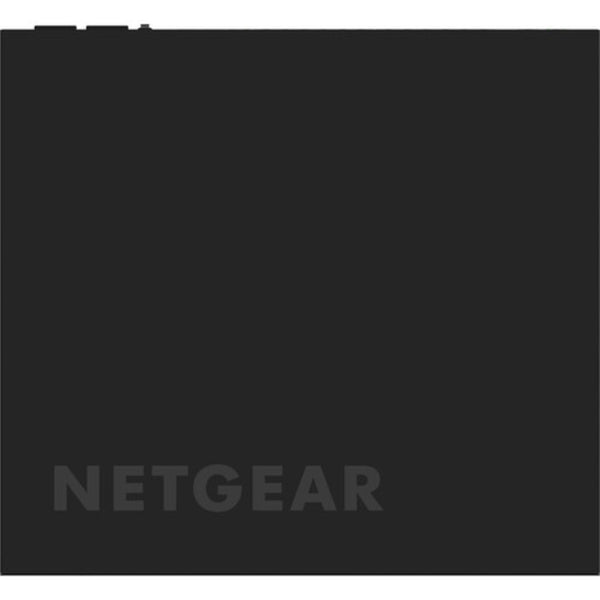 Top view of Netgear AV Line M4250 GSM4230UP 24-port Gigabit PoE++ managed network switch with SFP ports and 1440W power supply. – image 9