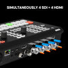 OSEE GoStream Duet 8 ISO video switcher with 8 channels for live streaming, featuring SDI and HDMI inputs.
