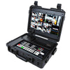 OSEE GoStream Duet 8 ISO video switcher with case kit, featuring multiple buttons and input ports for professional live streaming.