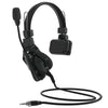 Hollyland SOLIDCOM C1 wired 3.5mm single-ear headset for HUB with microphone and adjustable headband, in black.
