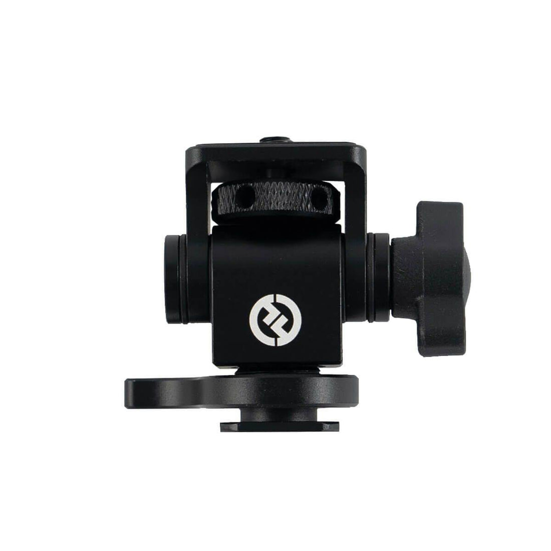 Hollyland Rotatable Cold Shoe Mount Adapter on mounting kit, showing adjustable cold shoe mount for cameras and accessories. – image 1