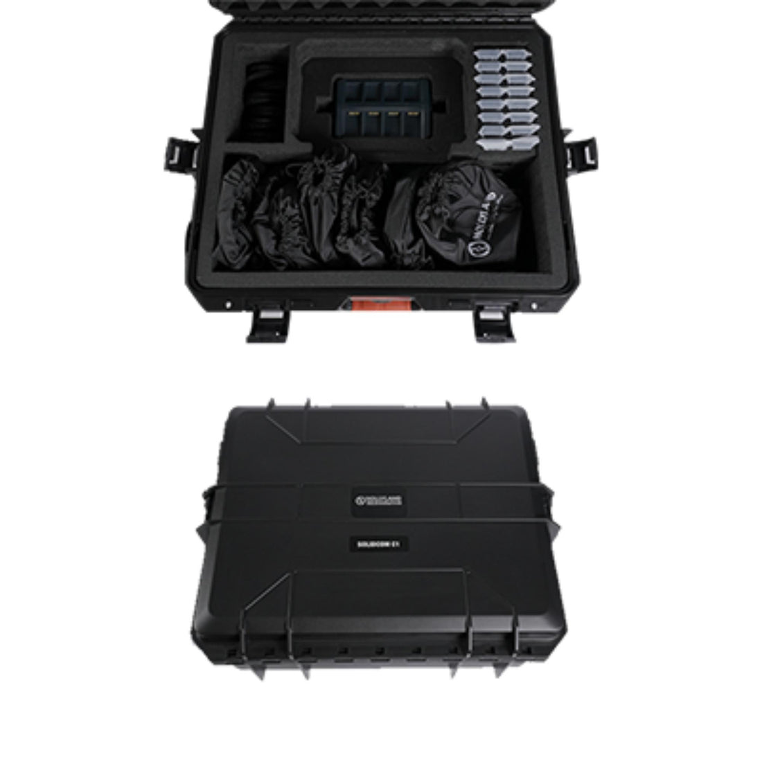 Hollyland SOLIDCOM C1 hard-shell carry case with secure zipper and handle for protecting wireless communication equipment. – image 1