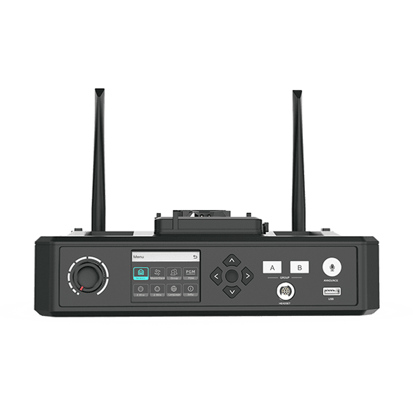 Hollyland Solidcom C1 Pro HUB Base with microphone and control unit, designed for professional communication systems. – image 1