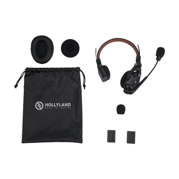 Hollyland Solidcom C1 Pro wireless stereo remote headset with adjustable headband and over-ear design, shown in a complete view. – image 2