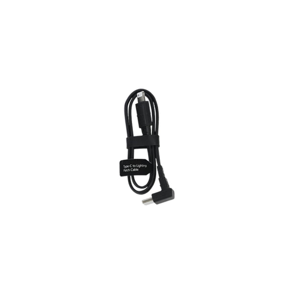 Hollyland LARK MAX USB-C to Lightning cable showing a close-up of the black cable with USB-C and Lightning connectors. – image 1