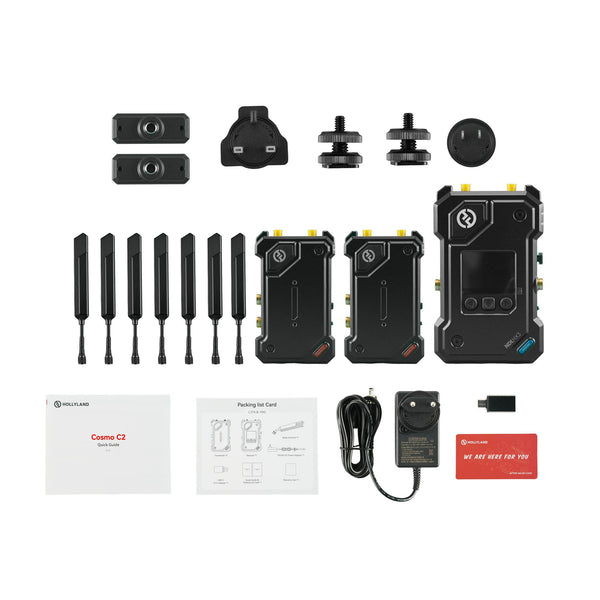 Hollyland Cosmo C2 wireless video transmission system with 2 transmitters and 1 receiver, production equipment for professional video. – image 1