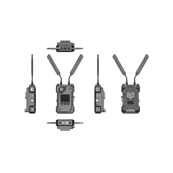 Hollyland Cosmo C2 wireless video transmission system with one receiver and two transmitters for production use. – image 2