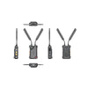Hollyland Cosmo C2 wireless video transmission system with two transmitters and one receiver for production use.