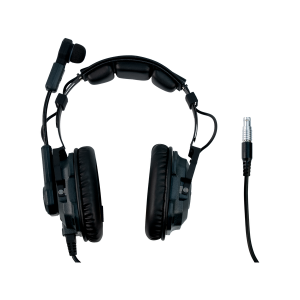 Hollyland HL Electret Mic ENC double-ear headset with 10-pin connector for Solidcom H1 communication system. – image 1