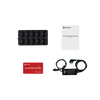 Hollyland Solidcom BPK01 battery charging base for production equipment, with charging ports and connected Hollyland communication devices.