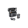 Hollyland LARK M2S Mini Combo wireless microphone system with camera RX and USB-C RX in space gray for professional production use.