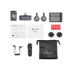 Hollyland LARK M2S Mini Combo wireless microphone system with camera and USB-C receivers in space gray, compact production equipment