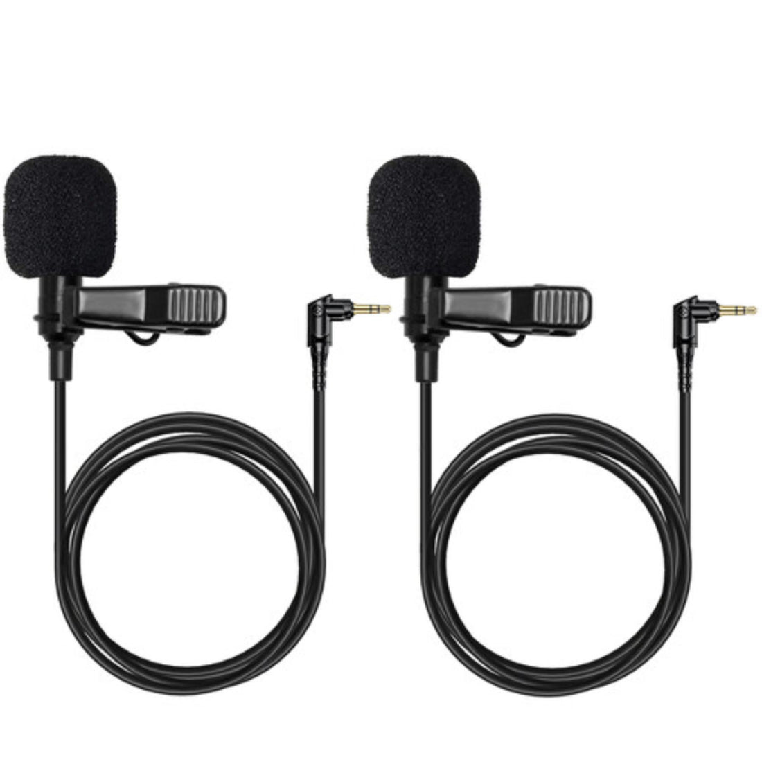 Hollyland LARK MAX Lavalier Microphone 2-Pack in black, compact clip-on microphones for clear audio recording. – image 1