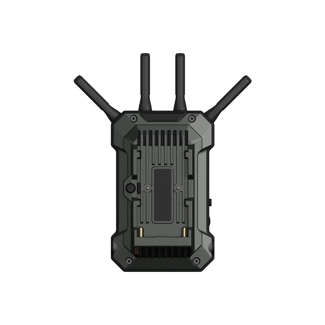 Rear view of Hollyland Pyro Ultra 1TX wireless video transmission system for production equipment, showing connections and ports. – image 2