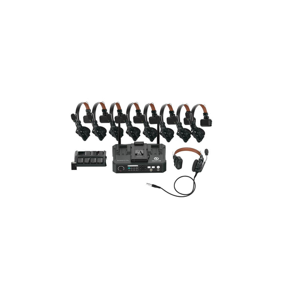 Hollyland Solidcom C1 Pro wireless intercom system with hub and 8 headsets, professional production communication equipment. – image 1